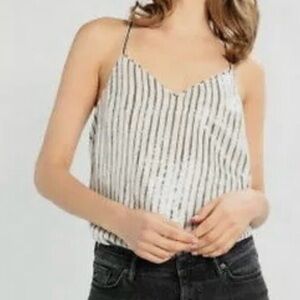 Banana Republic Sequined Stripe Cami Top (S)